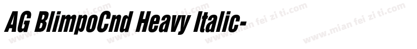 AG BlimpoCnd Heavy Italic字体转换